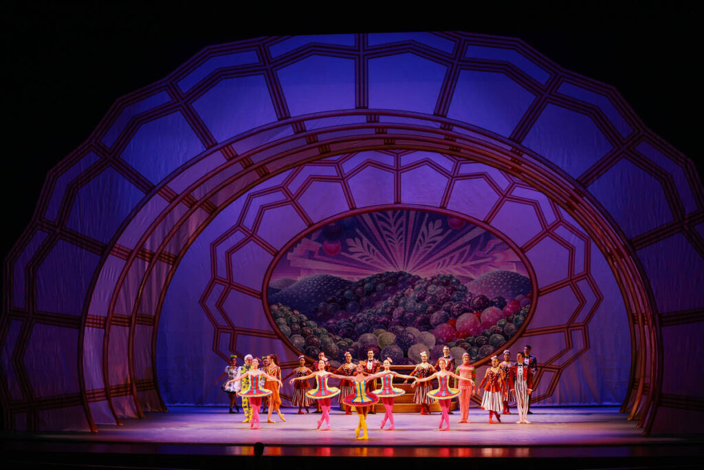 Members of the cast practice their final bows during the Nevada Ballet Theatre’s dress rehear ...