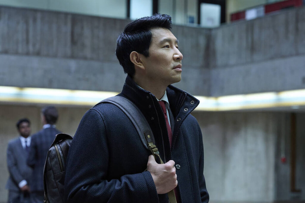 Simu Liu in "The Copenhagen Test." (Peacock)