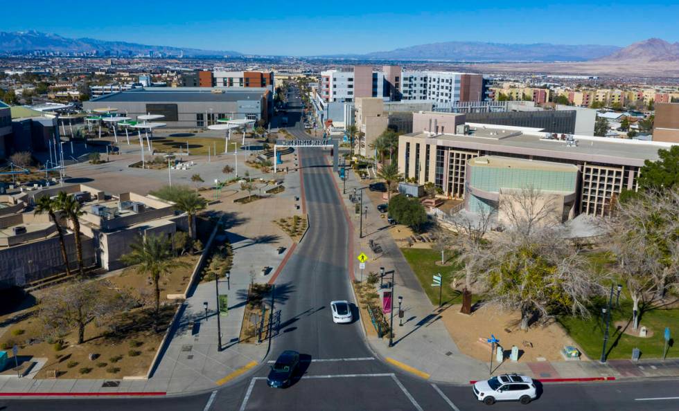 The Water Street District is well noted near City Hall along Water Street on Friday, Jan. 9, 20 ...