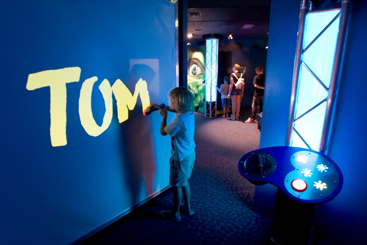 World of Light: Play with Light exhibit at McWane Science Center