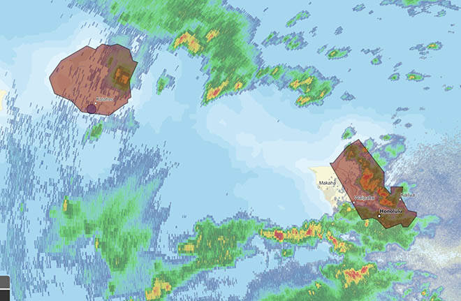 Flash flood warnings issued for Oahu and Kauai