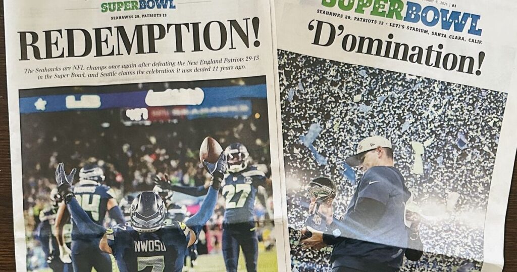 How to get The Seattle Times’ front page on Seahawks’ Super Bowl LX win