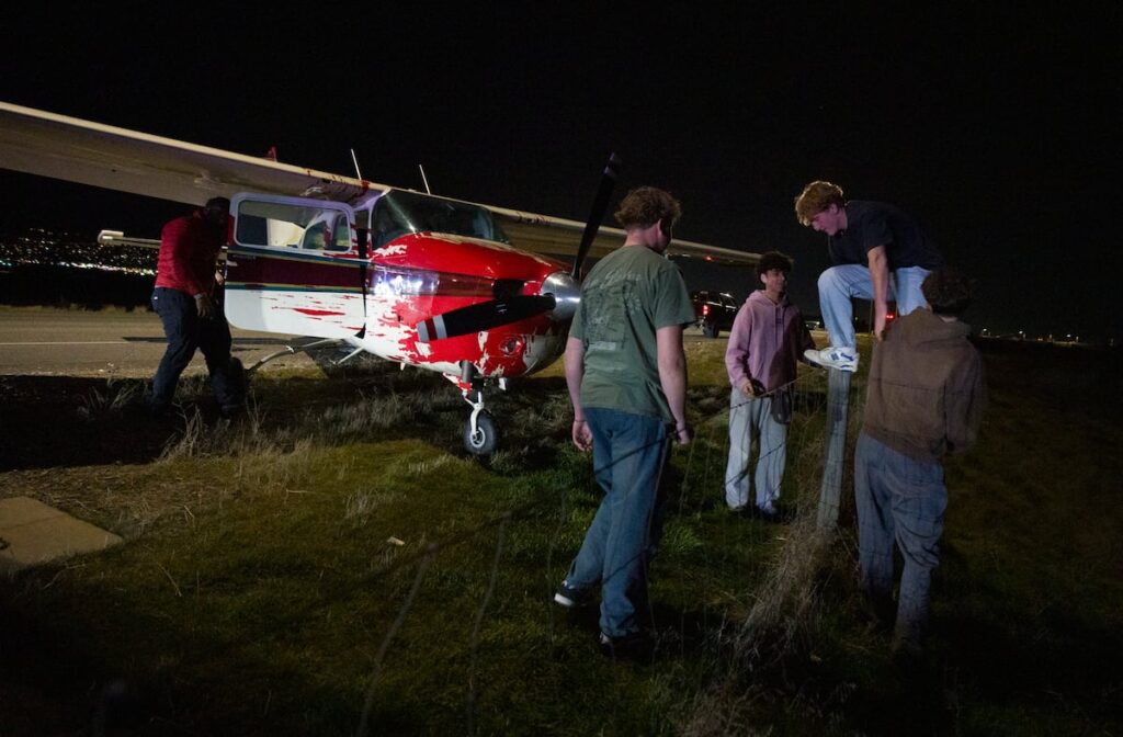 Plane makes emergency landing on Legacy Parkway