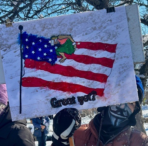 Rockland man arrested after driving plow truck towards protesters