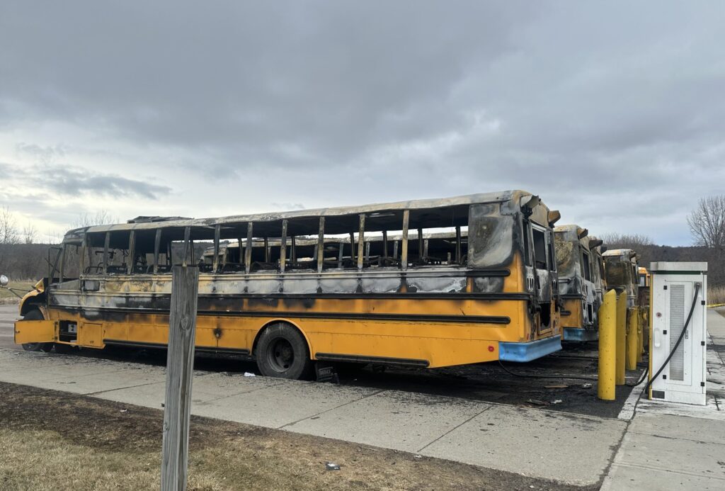 Fire Destroys Four Electric School Buses in Williston