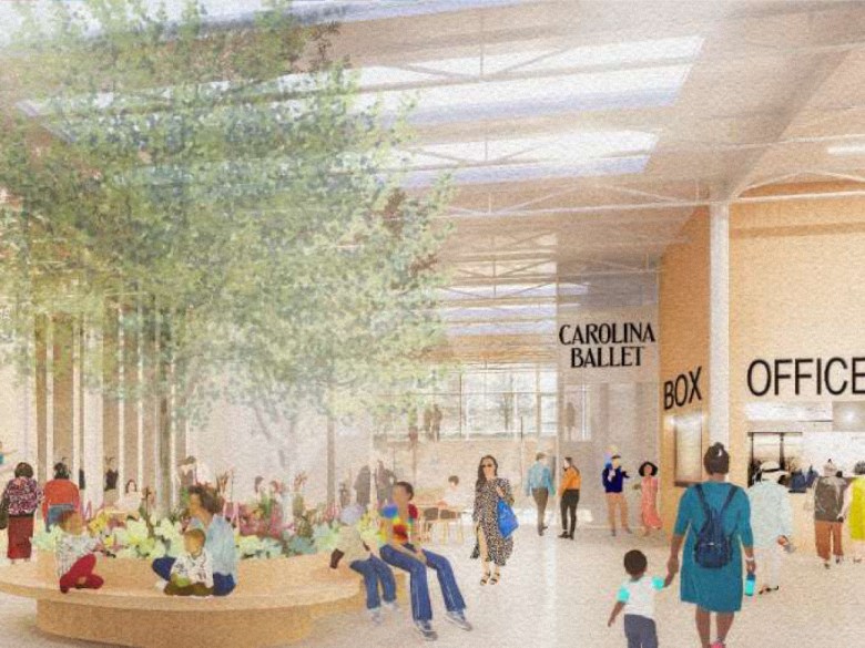A rendering of the future Carolina Ballet space at South Hills. 