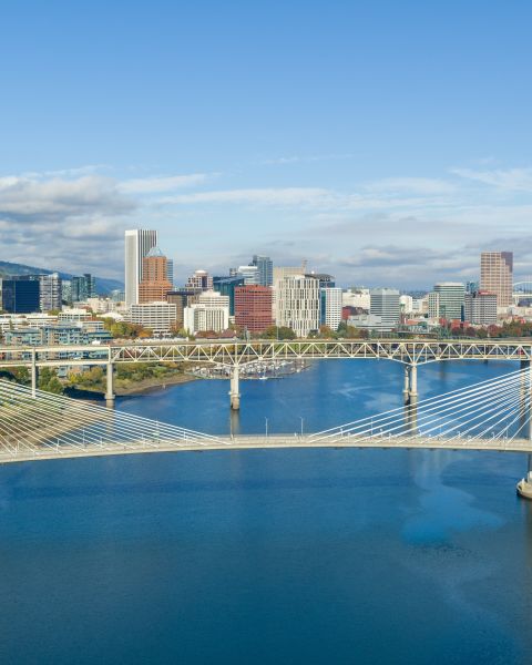 Portland's Tilikum Crossing bridge over the Willamette River