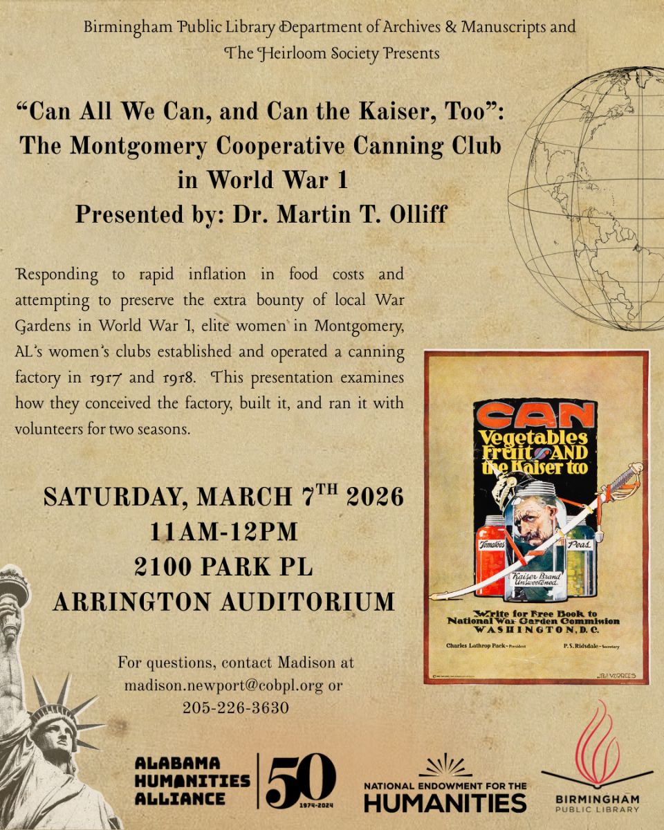 Canning presentation announcement flyer