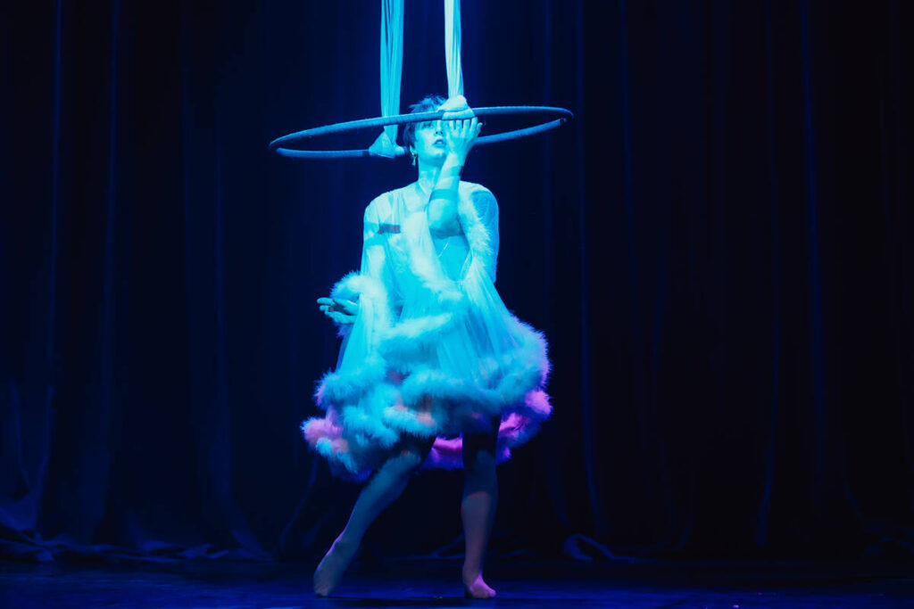 A dress rehearsal takes place for "Circus Freaks" at Cornerstone Park Thursday, Marc ...