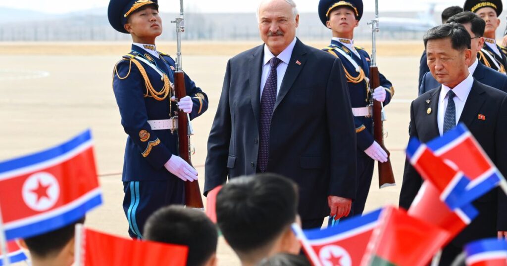Belarusian President Lukashenko arrives in North Korea for talks with Kim Jong Un
