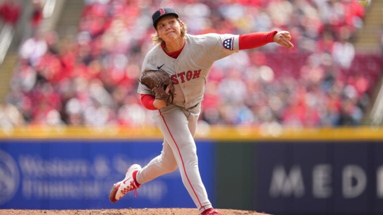 CINCINNATI, OHIO - MARCH 29: Pitcher Connelly Early #71 of the Boston Red Sox throws during the first inning of a baseball game against the Cincinnati Reds at Great American Ball Park on March 29, 2026 in Cincinnati, Ohio.