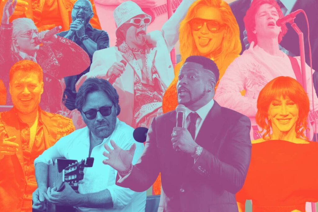 Clockwise from top left: Ca7riel, Geoff Tate, Paco Amoroso, Kesha, Stephan Jenkins of Third Eye ...