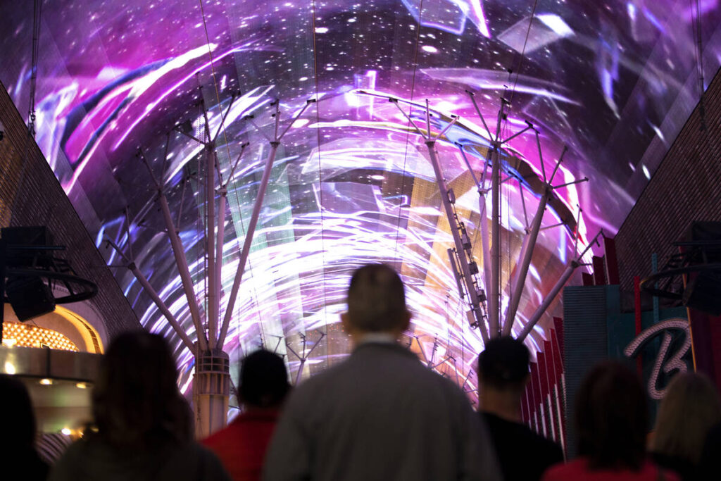 The Viva Vision canopy, the world's largest video screen, after undergoing at $32 million ...