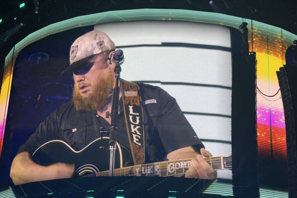 Luke Combs is shown on the opening night of his "My Kinda Saturday Night" tour at All ...