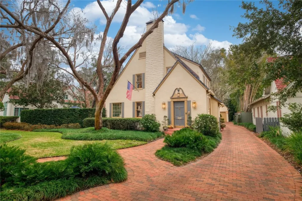 This Tudor-style century home with a basement is now for sale in Orlando