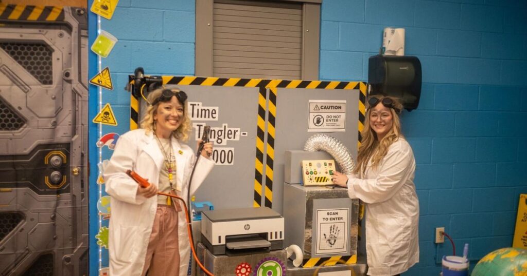 Families have fun, learn during East Lynn Elementary's Time Travel Literacy Night