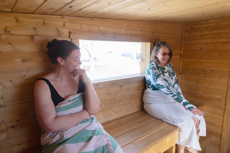 Saunas heat up a cold East End Beach