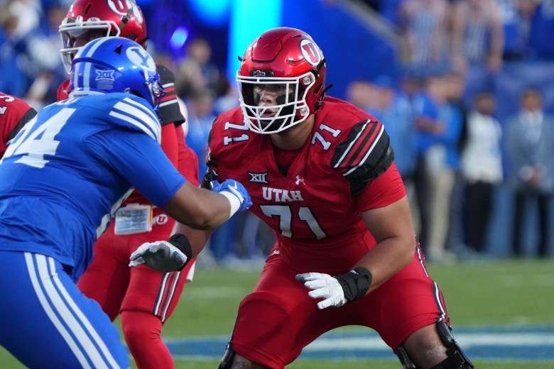 Patriots trade up, draft offensive tackle Caleb Lomu