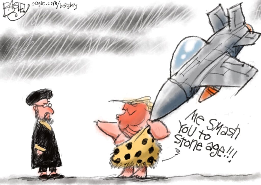 Bagley Cartoon: Back to the Stone Age