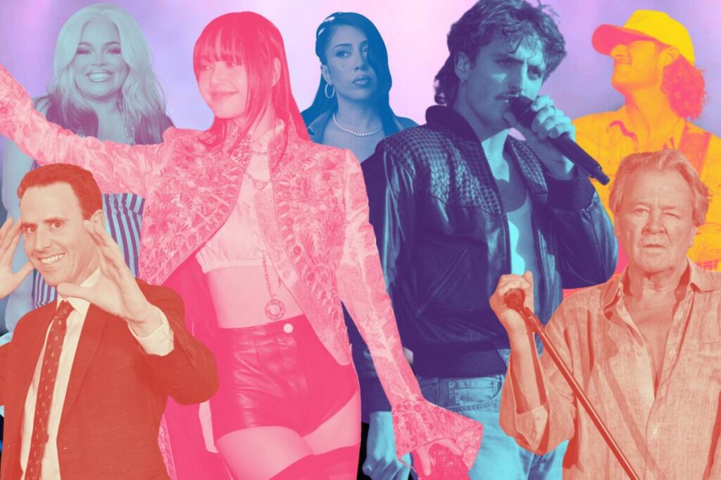 Clockwise from top left: Trisha Paytas, Kali Uchis, Tyler Hubbard, Deep Purple, Benson Boone, L ...