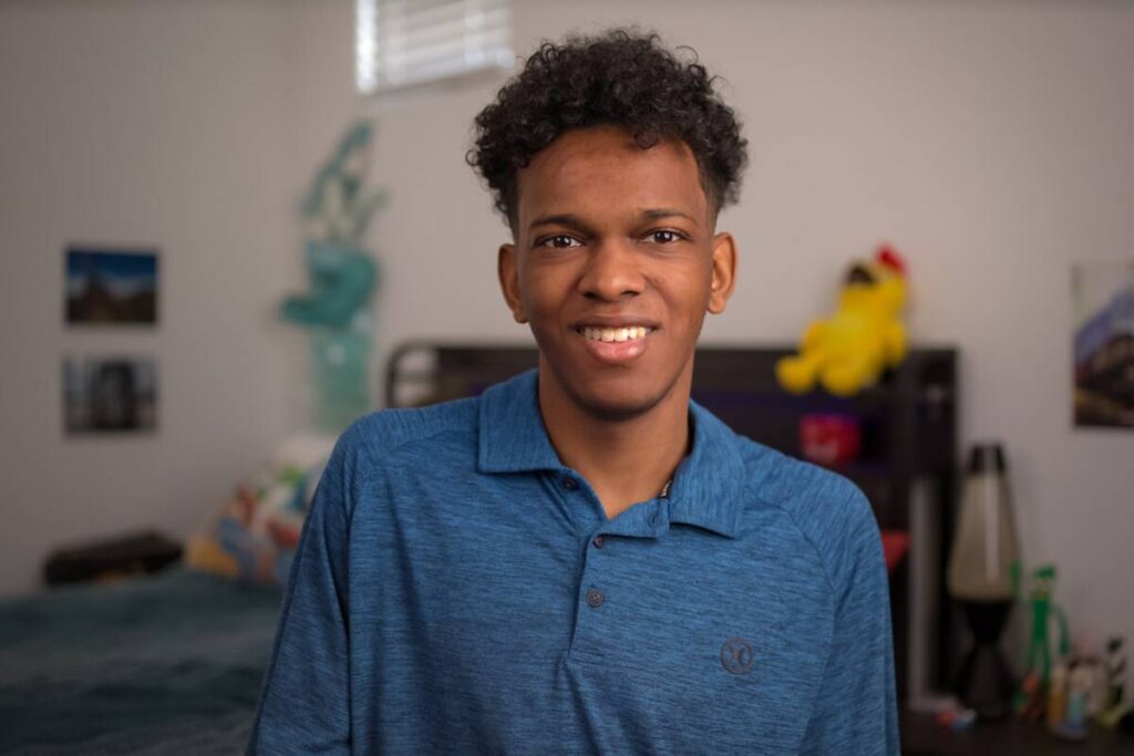 Logan Pereira appears in season four of the Netflix reality show "Love on the Spectrum." (Netflix)