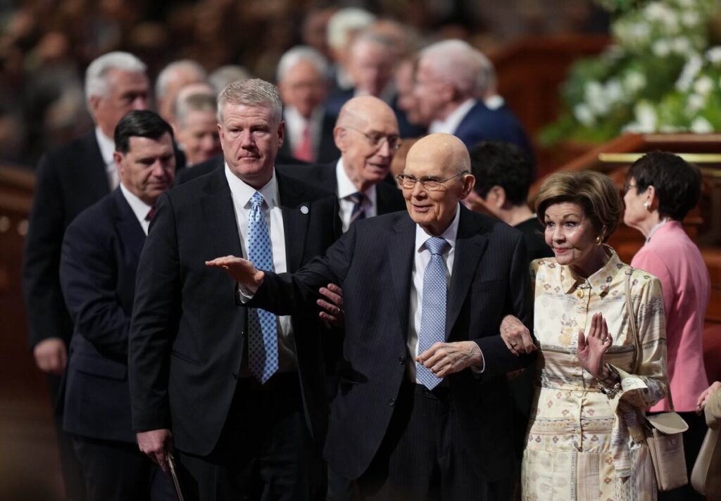 Latest from Saturday’s LDS General Conference: Oaks is ‘sustained’; Gilbert makes his debut as an apostle