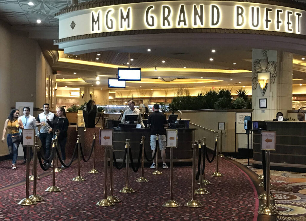 MGM Grand Buffet on Thursday, March 12, 2020 in Las Vegas. (neon file)