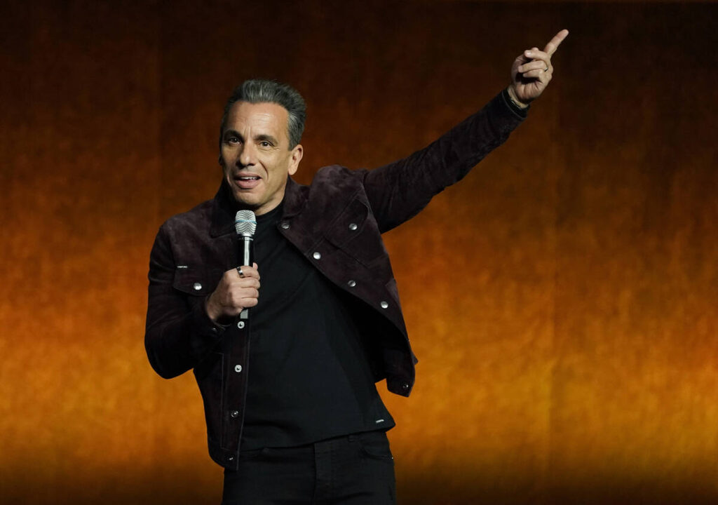 Sebastian Maniscalco, a cast member and co-writer of the film "About My Father," spea ...
