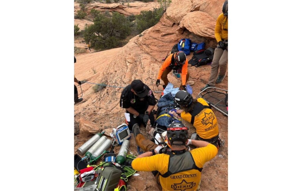 Multi-agency rescue happens after visitor falls near Moab