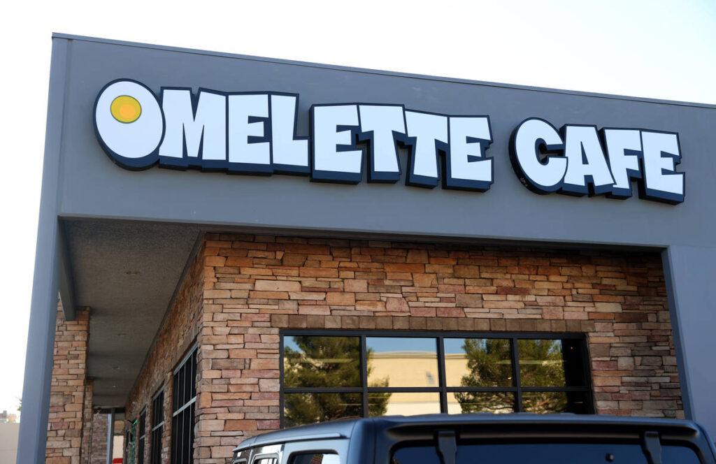 The Omelette Cafe is shown at at 9355 W. Flamingo Road, Suite 1, in Las Vegas Tuesday, April 14 ...