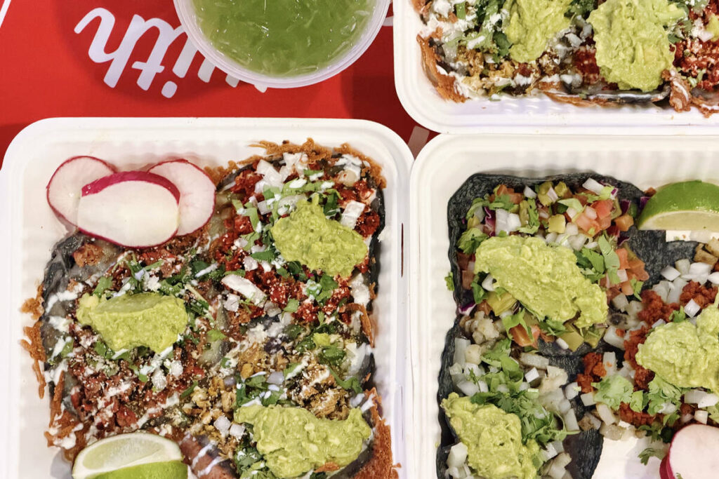 Tacos from Villa's Tacos, the Los Angeles taqueria that appeared in Bad Bunny's Super ...