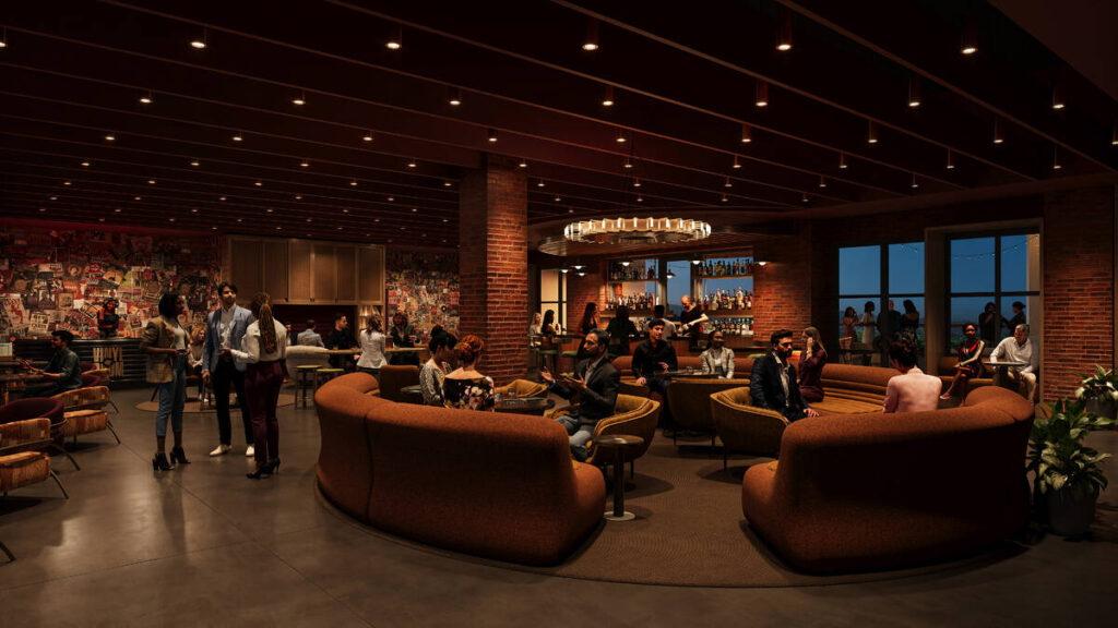 A promotional image of the upper lounge of Vinyl Room, opening in August in the space formerly ...