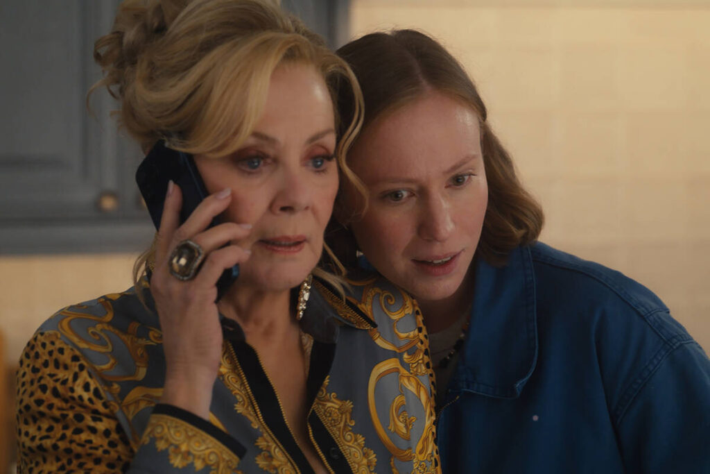 Jean Smart and Hannah Einbinder in a scene from Season 5 of "Hacks." (HBO)