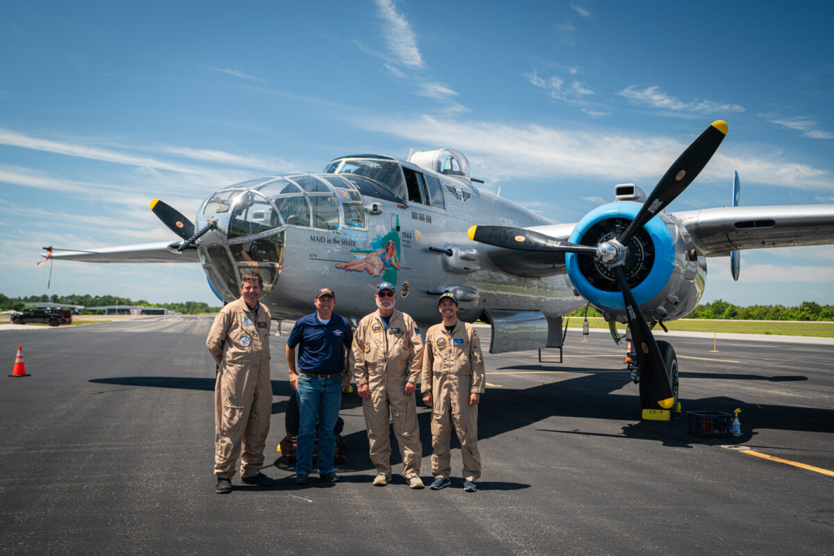 B-25 Mitchell "Maid in the Shade" at Bessemer National Airport on 5/4/2026 (Nathan Watson / Bham Now)