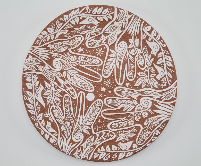 Artwork by Senora Lynch (Haliwa-Saponi), "Your Hands Can Heal."