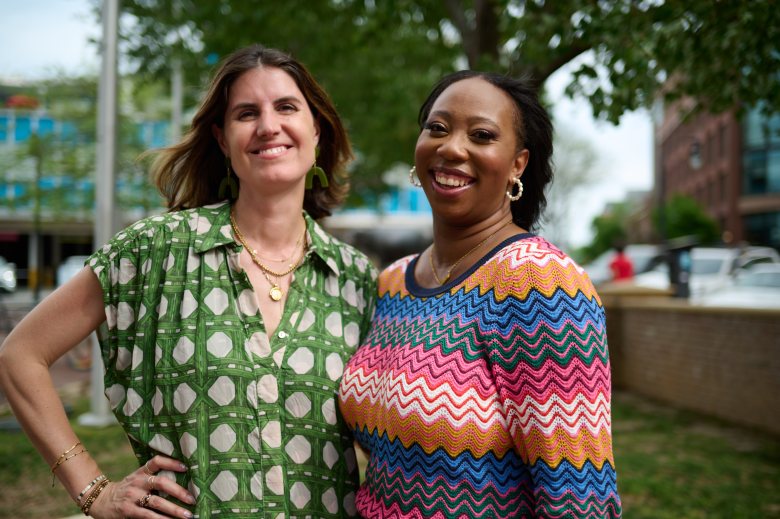 Penelope Bartlett and Alece Oxendine, the creative director and executive director of Film Durham. Photo by Irene Hui. 