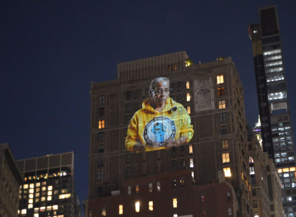 Activists Beamed a Raleigh Amazon Worker's Face Onto Jeff Bezos’s Penthouse