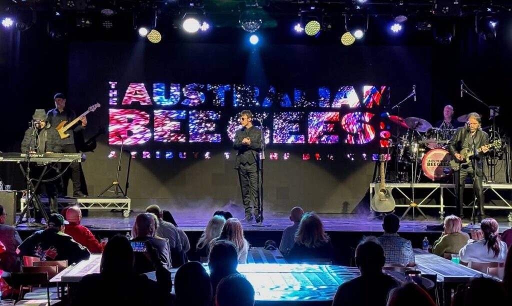 The "Australian Bee Gees Show" tribute production has been performing at Excalibur since Februa ...