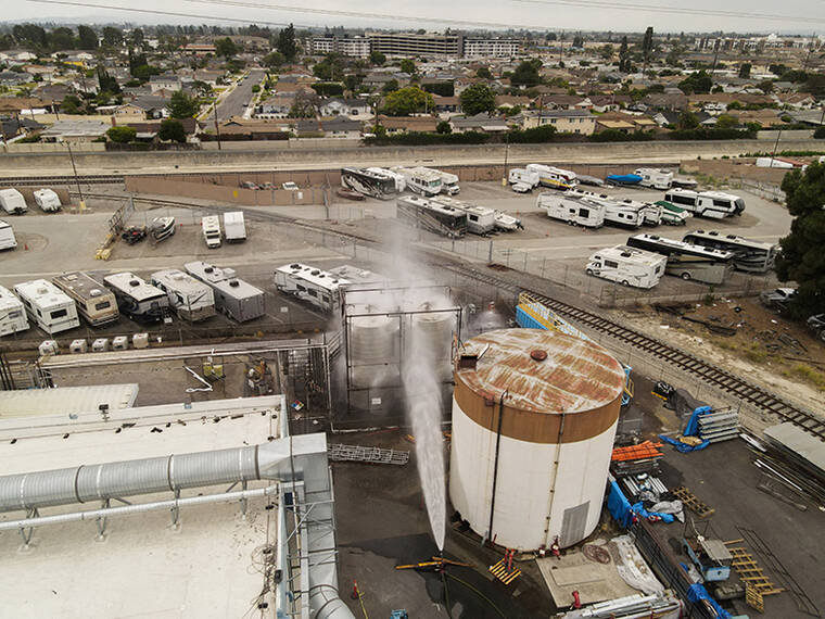 ‘Potential crack’ in California chemical tank may prevent explosion