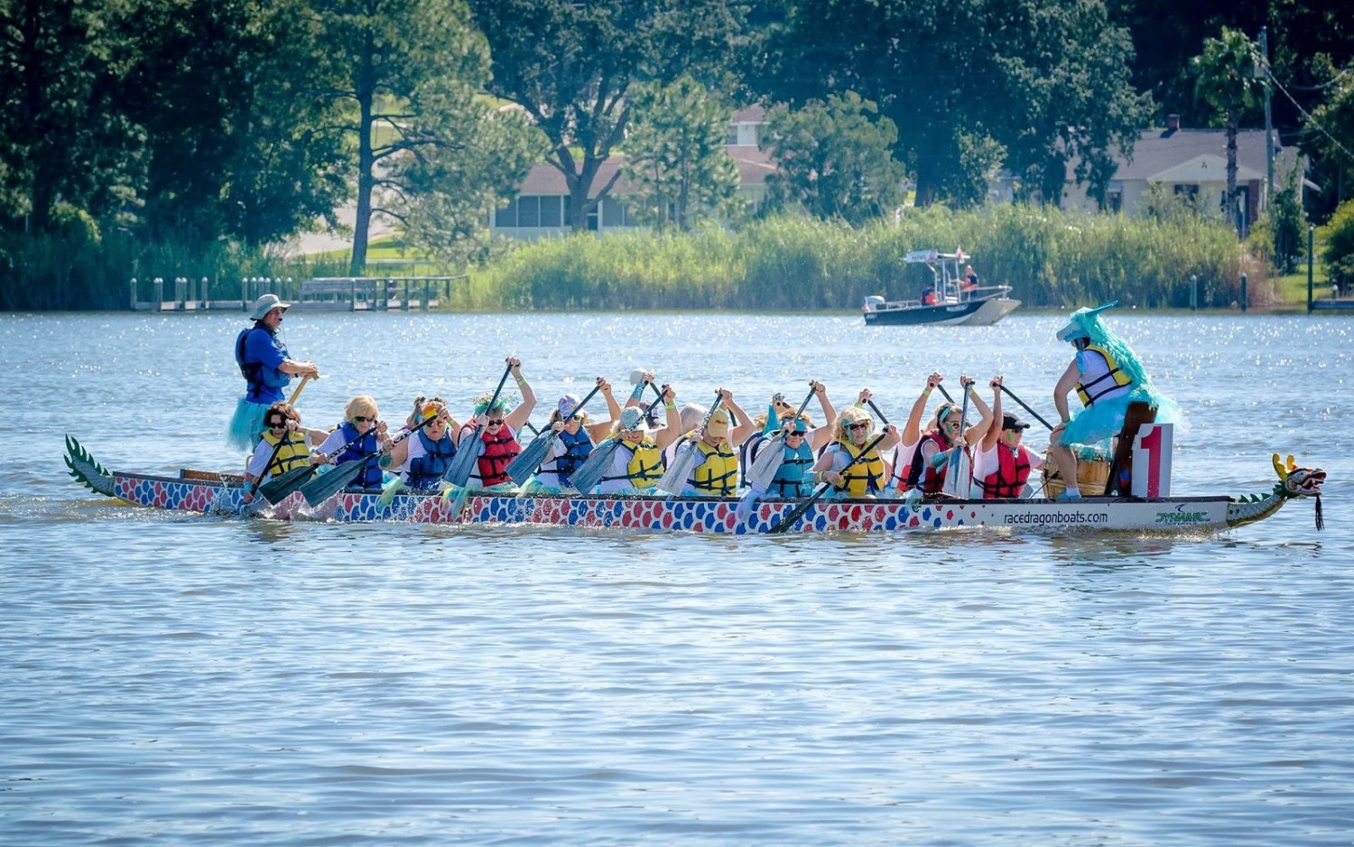29 weekend events in Birmingham: baseball, fireworks + live music (June 26-28) 8 A team of paddlers in life jackets rows a decorated dragon boat on a lake during the Dragon Boat Race & Festival benefiting Mitchell's Place