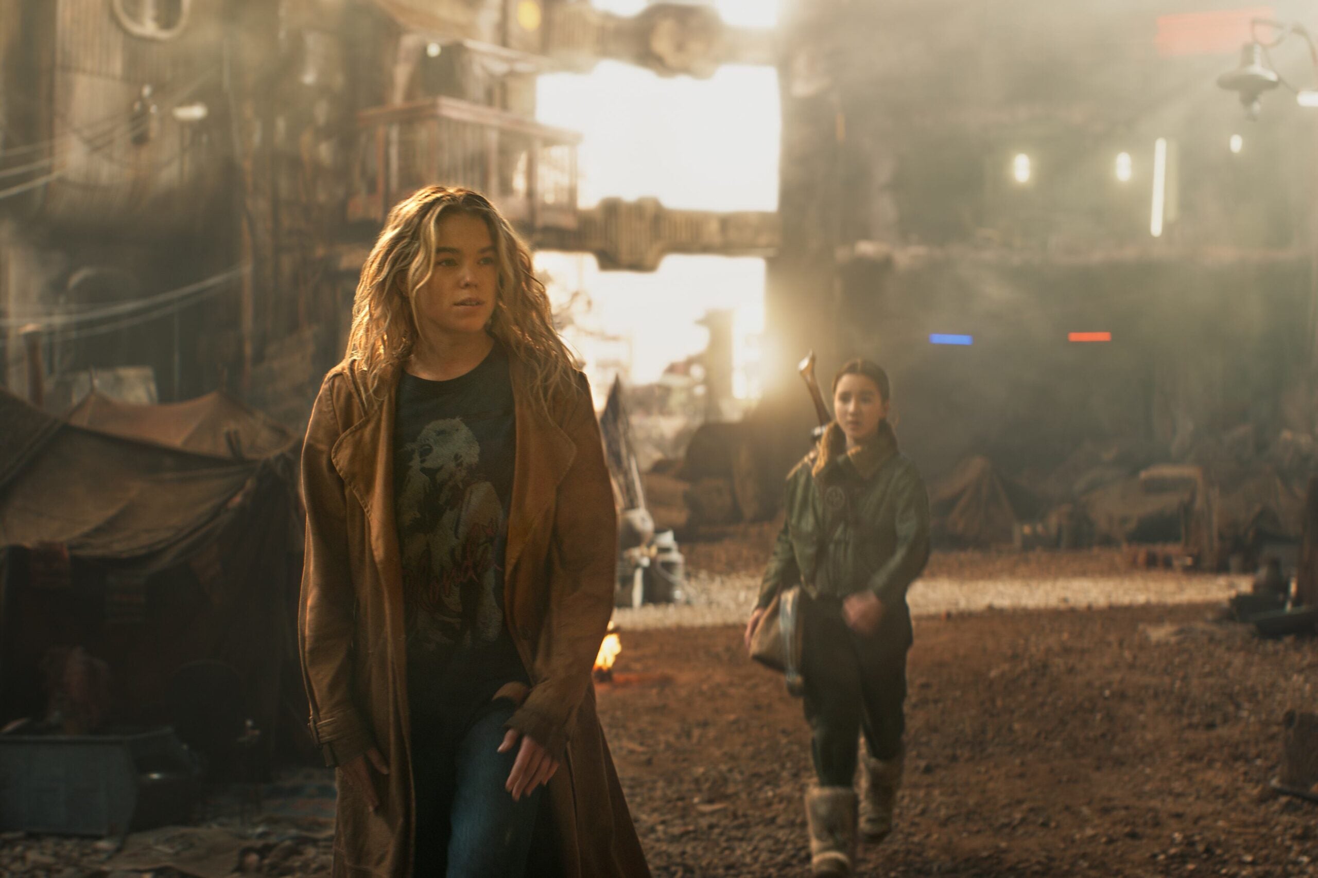 Milly Alcock, left, and Eve Ridley in a scene from 