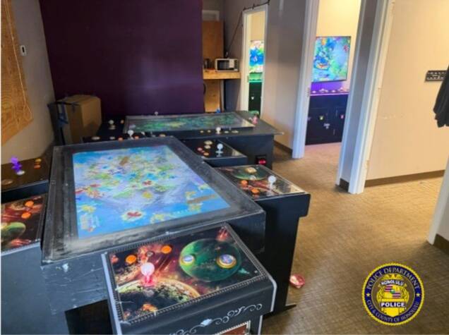 COURTESY HPD
                                At about 2:30 p.m. Thursday, HPDs Narcotics/Vice Division served two search warrants at separate illegal game rooms operating within the same apartment complex at 931 Hausten St., according to police.