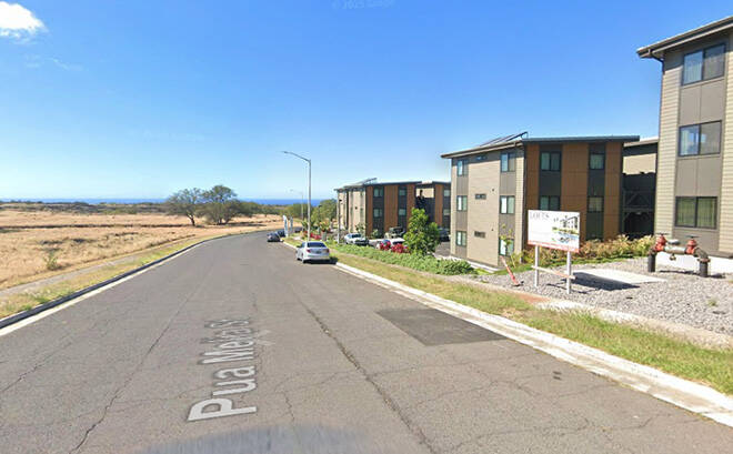 COURTESY GOOGLE MAPS
                                Two buildings of the Lofts in Waikoloa Village were evacuated today as a wind-driven wildfire burned near the area.