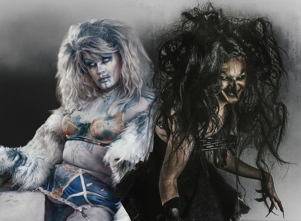 Dragula uglies Abhora and Priscilla Chambers kick off White Trash Bash at Conduit Saturday