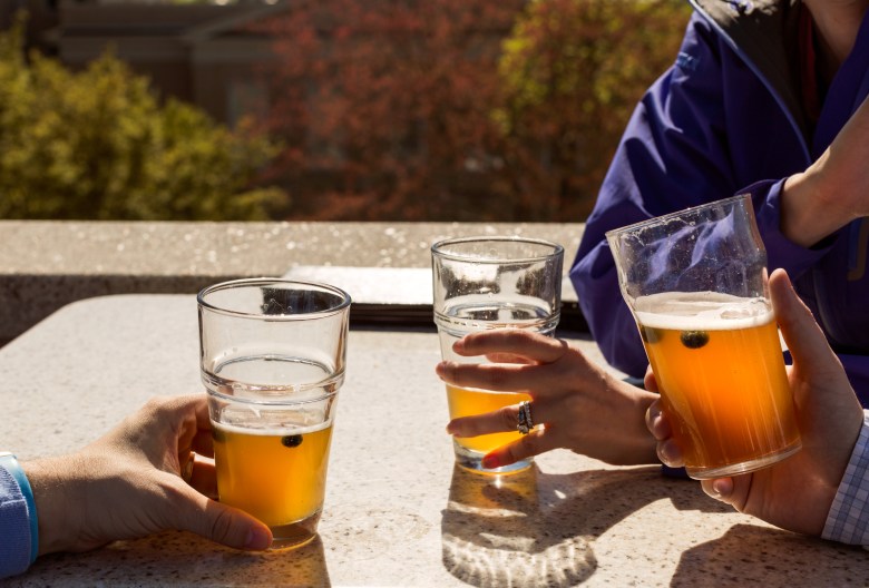 “Going out now is no less than $60 for two people, so it becomes one of the first things that gets cut,” said Joel Miles, co-owner Flying Bull Beer Company.  Photo by Jeremy M. Lange