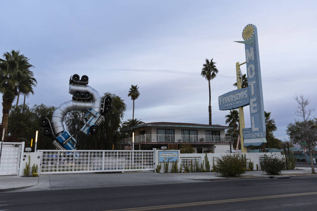 Fergusons Downtown, which was owned by the late Tony Hsieh, is seen on Monday, Feb. 9, 2026, in ...
