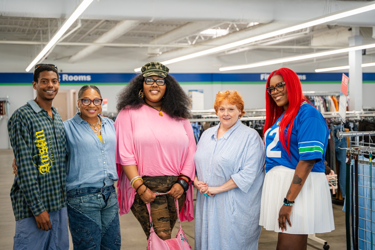 See thrifted looks strut the runway + support a great cause—Aug. 26 4 Five Birmingham-area fashion designers pose inside Alabama Goodwill in Birmingham
