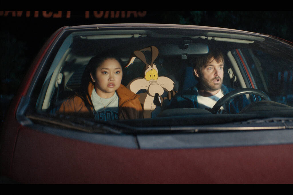 This image released by Ketchup Entertainment shows Lana Condor, left, and Will Forte, right, wi ...