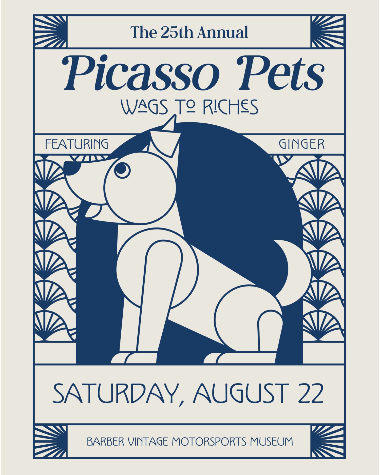 How to get tickets now for the Picasso Pets gala—give back + win a trip to Italy, August 22 4 The 25th Annual Picasso Pets: Wags to Riches, featuring Ginger — Saturday, August 22 at Barber Vintage Motorsports Museum