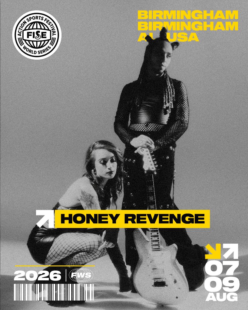 Everything you need to know about FISE in Birmingham Aug 7-9: world-class sports, live music + more 7 FISE World Series 2026 promotional poster for Honey Revenge performing in Birmingham, AL, August 7–9